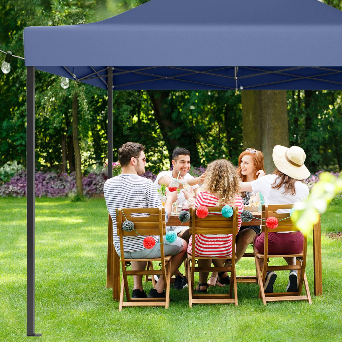 LifeGoods 3x4.5 m partytent  - Dark Blue