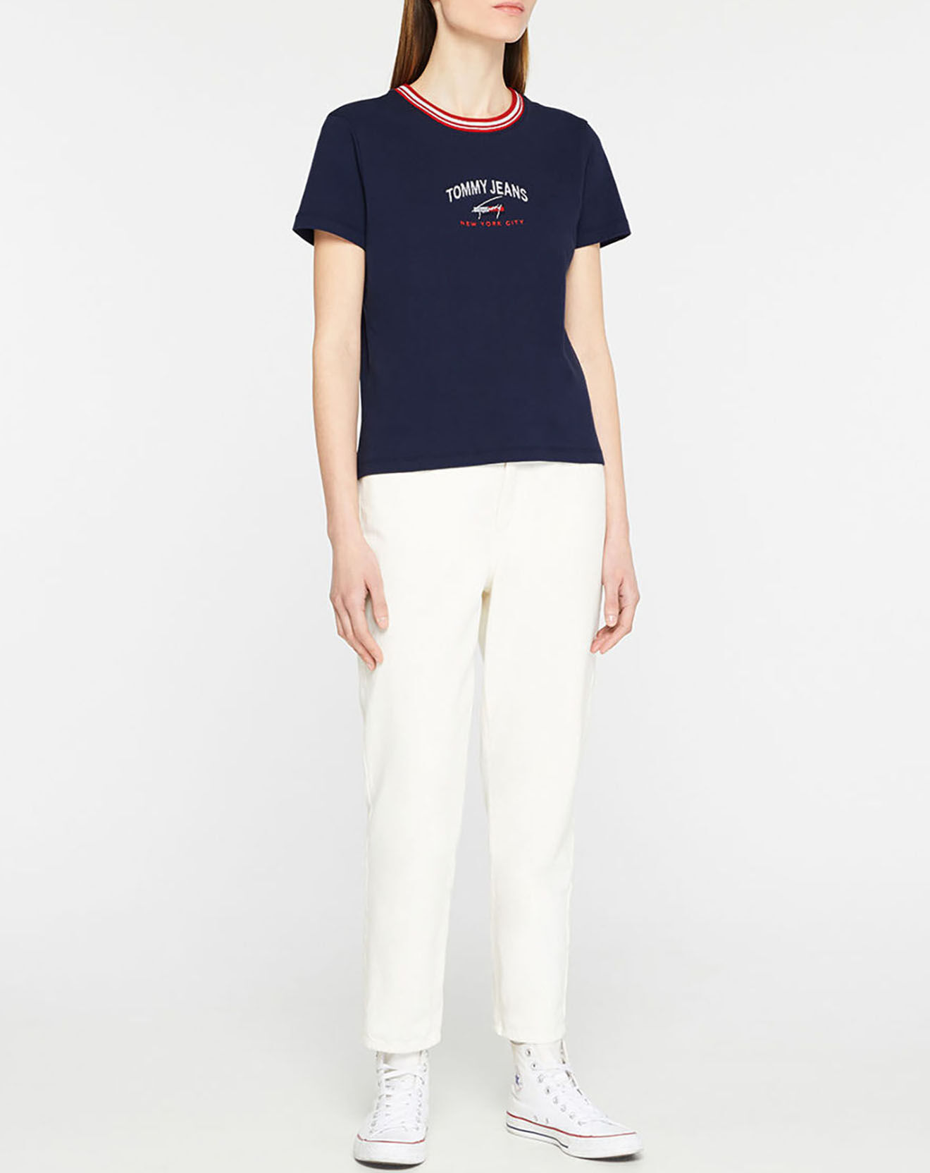 Tommy Jeans T-Shirt timeless script bleu marine