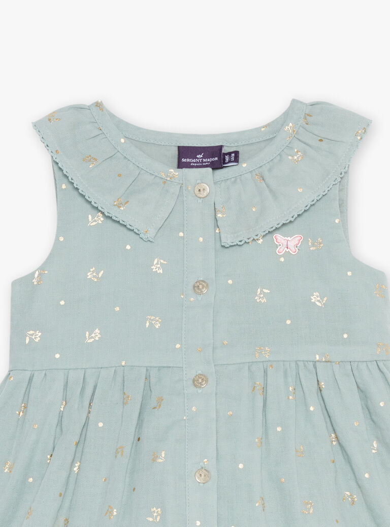 Robe et bloomer vert tendre à papillons