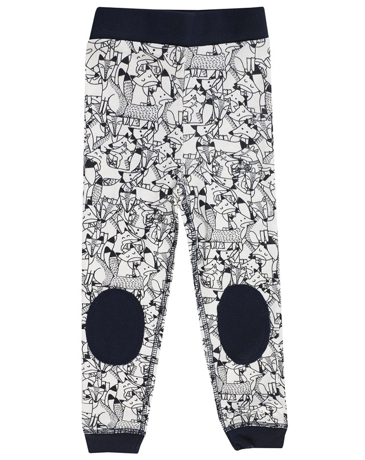 Unterhose GRAPHIC ALLOVER lang in weiß/dunkelblau