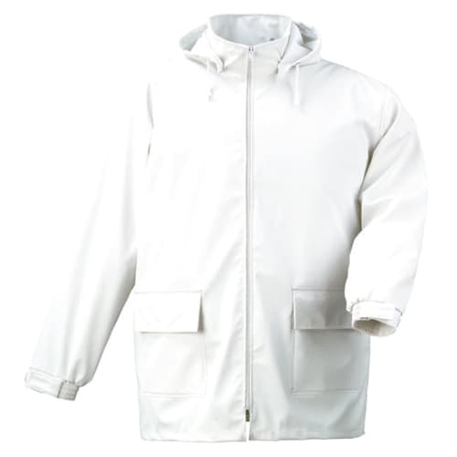 Veste Lorient polyester/polyuréthane imperméable blanc