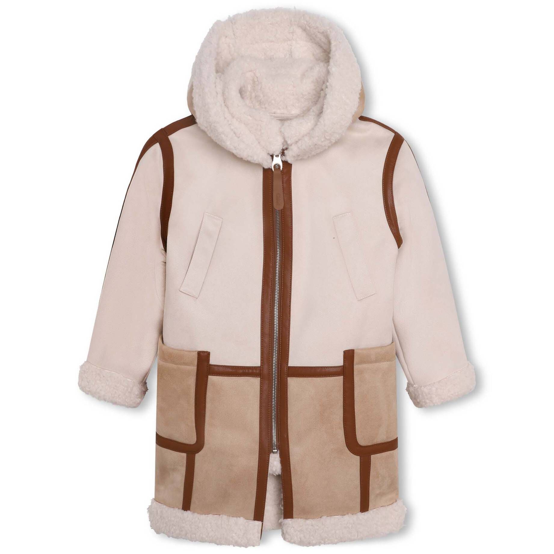 Chloé| Mädchen Mantel mit Kapuze