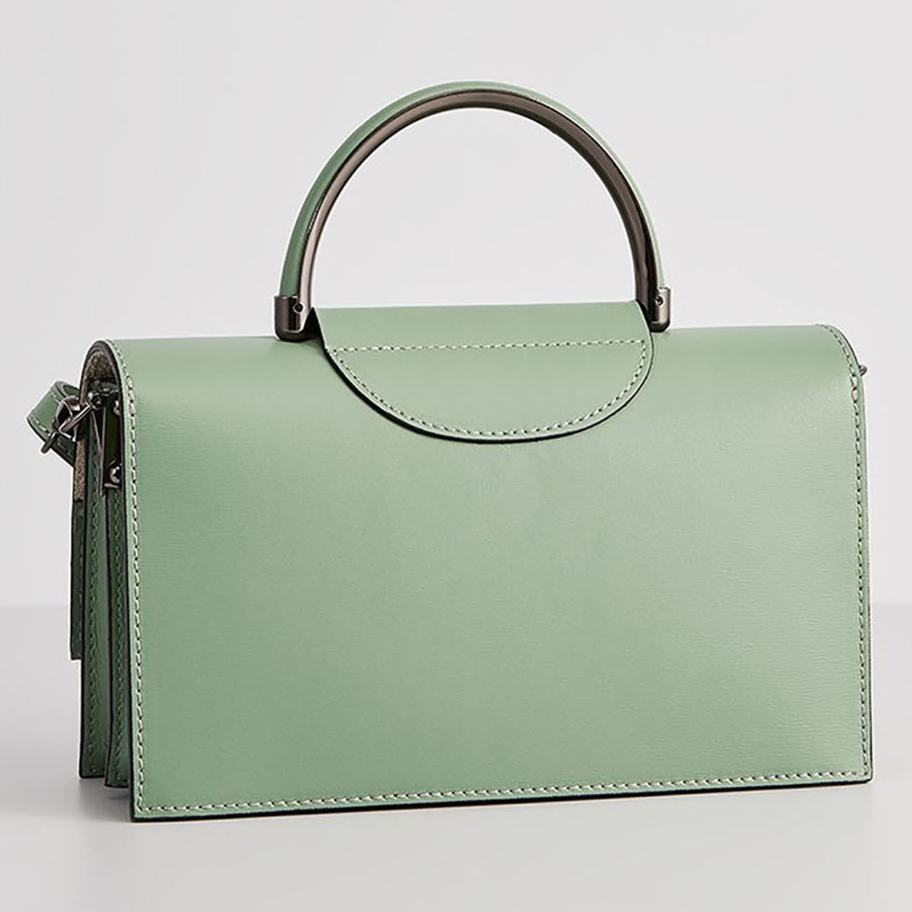 Christian Laurier Sac à Main en Cuir Milo vert clair - 22x15x8 cm