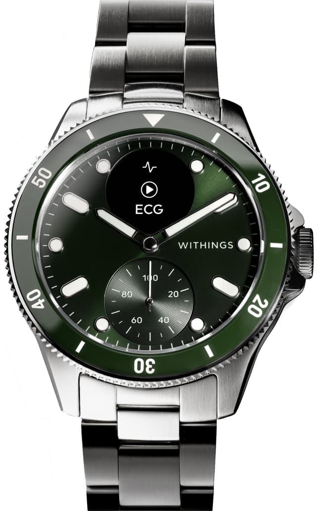 Withings ScanWatch Nova hybridur 42 mm (grøn)