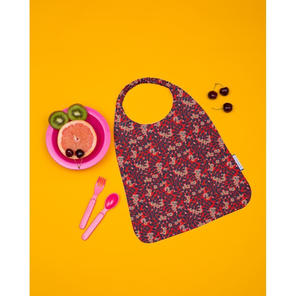Serviette Enfant Élastique Feuillage Vermillon