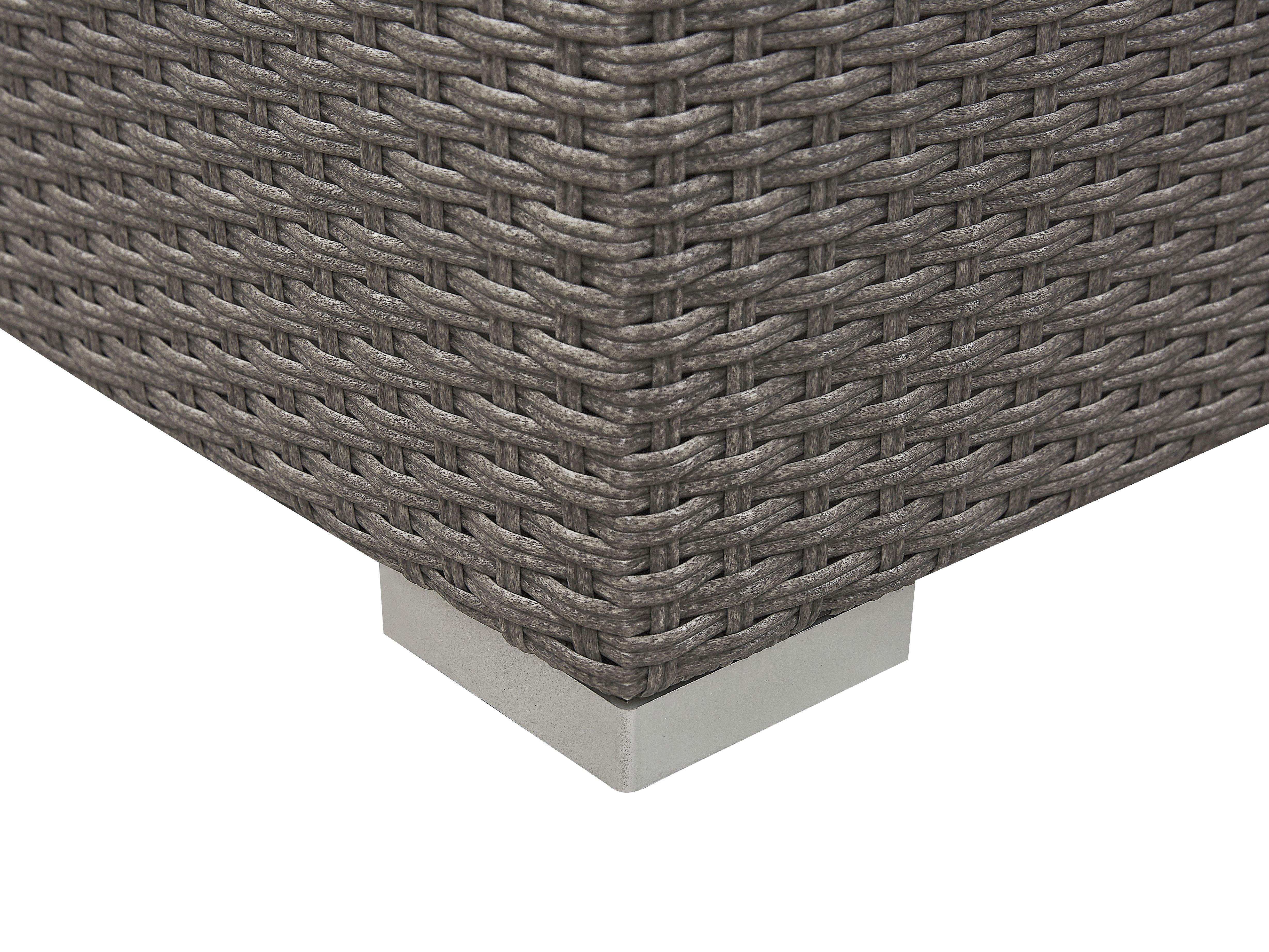 Loungeset met tafel 8-zits MAESTRO modulair PE rotan Taupe