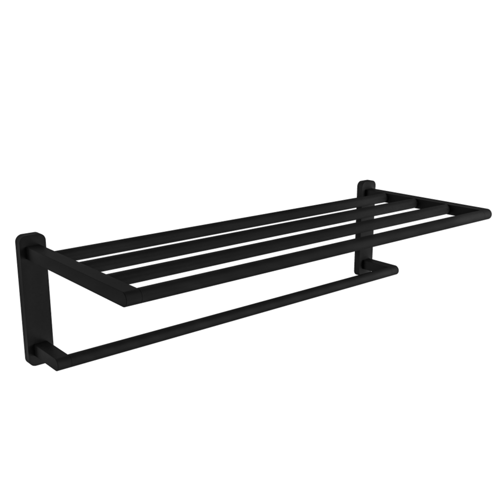 Eastbrook Asti messing handdoekenrek zwart mat