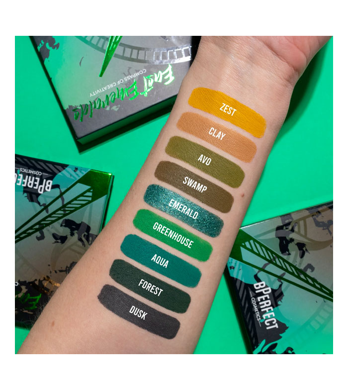 BPerfect - *Compass of Creativity* - Paleta de Sombras East Emeralds