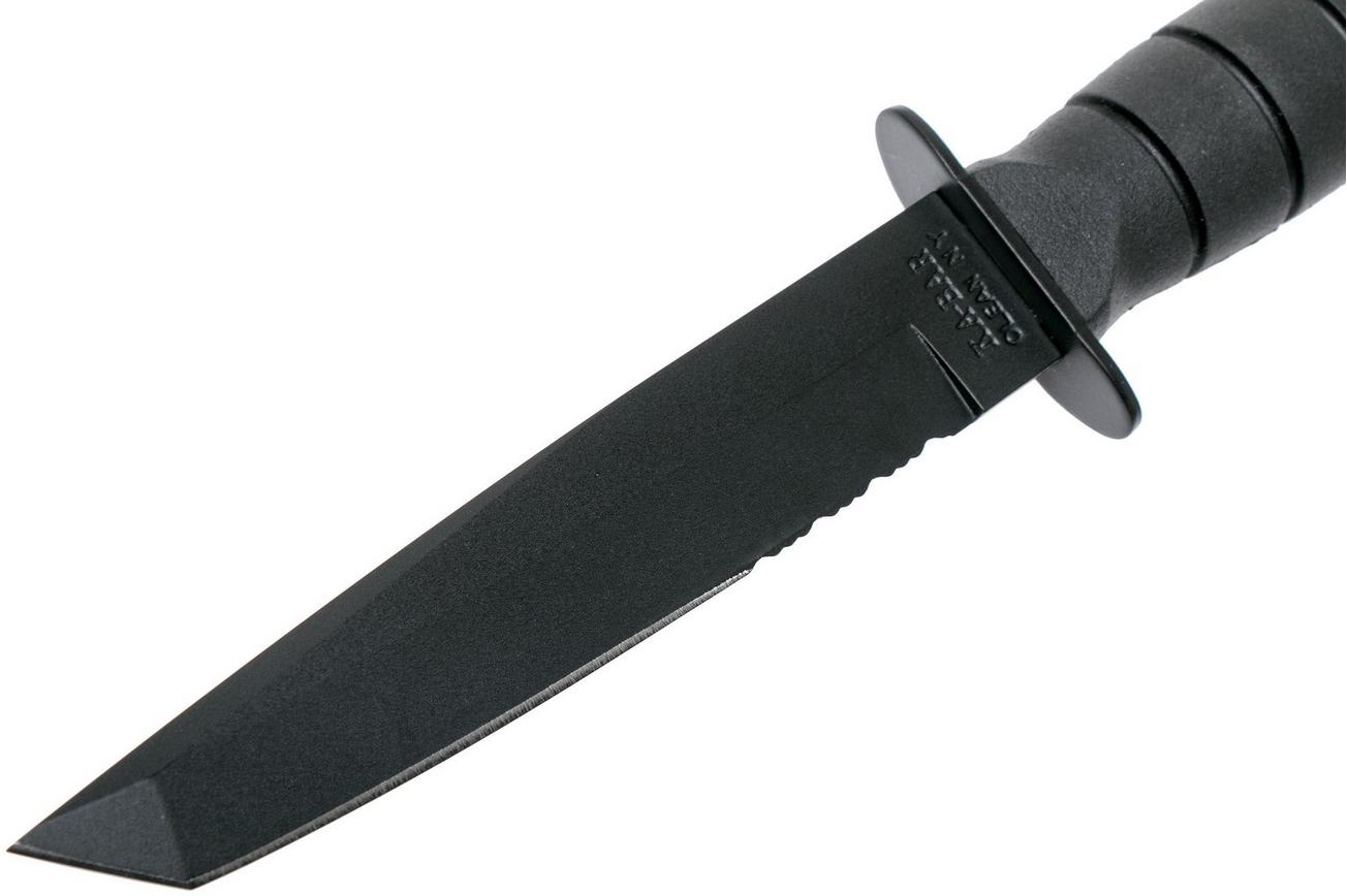 KA-BAR Short Tanto 1255 deels gekarteld, lederen foedraal