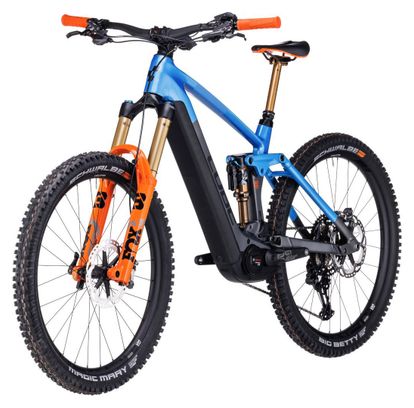 VTT Électrique Tout-Suspendu Cube Stereo Hybrid 160 HPC Actionteam 750 27.5 Shimano XT 12V 750 Wh 27.5'' Bleu Gris Actionteam