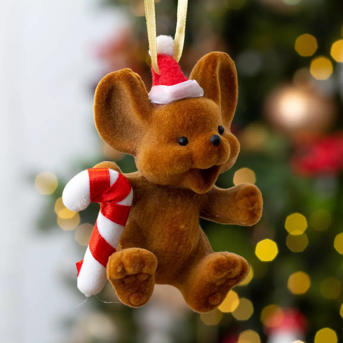 Souris de Noël (H9 cm) Fretzy Marron