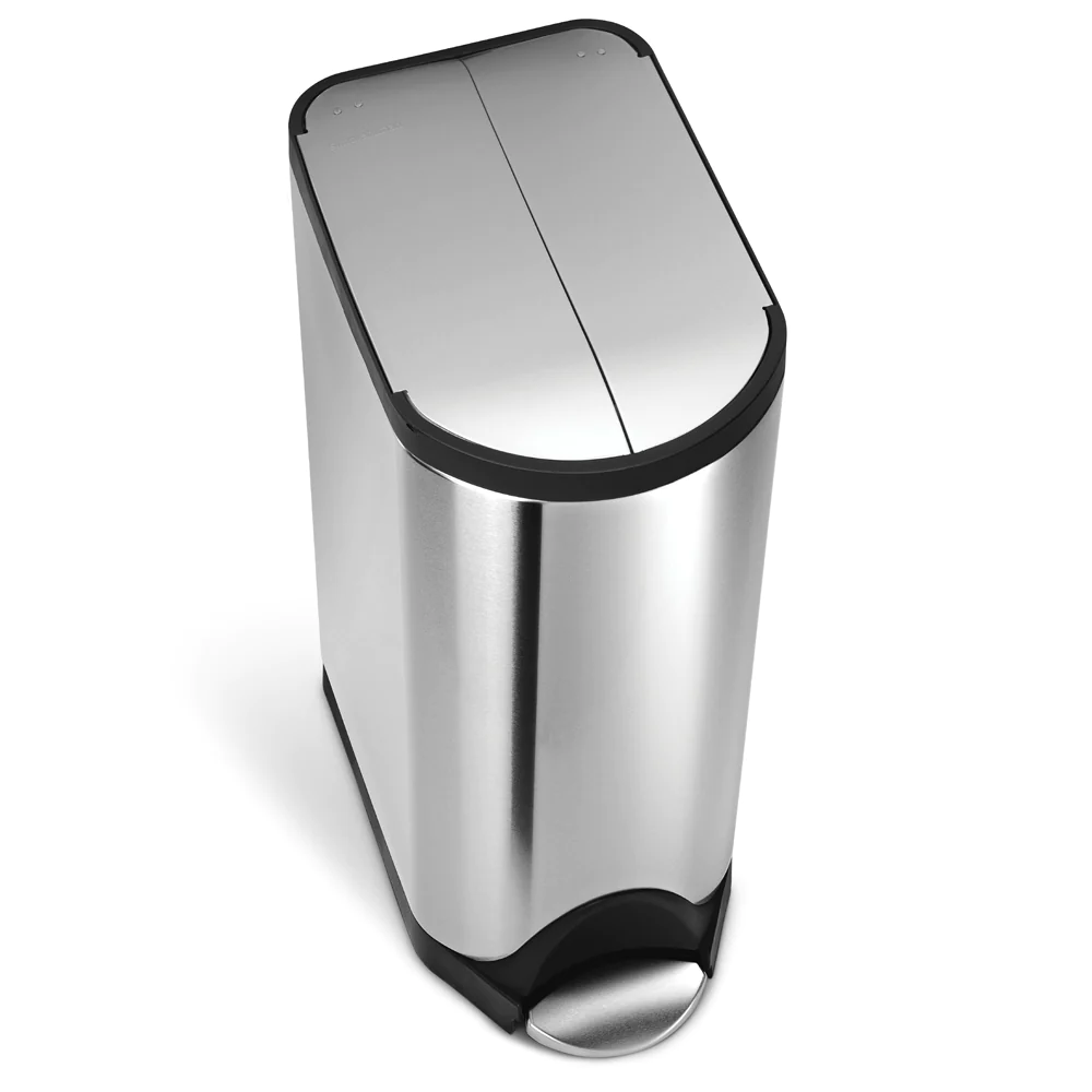 Poubelle papillon à pédale 30L code H inox Simplehuman