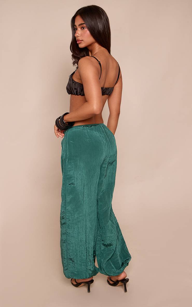 Vert Turquoise Pantalon Ballon À Ourlet Froncé Petite