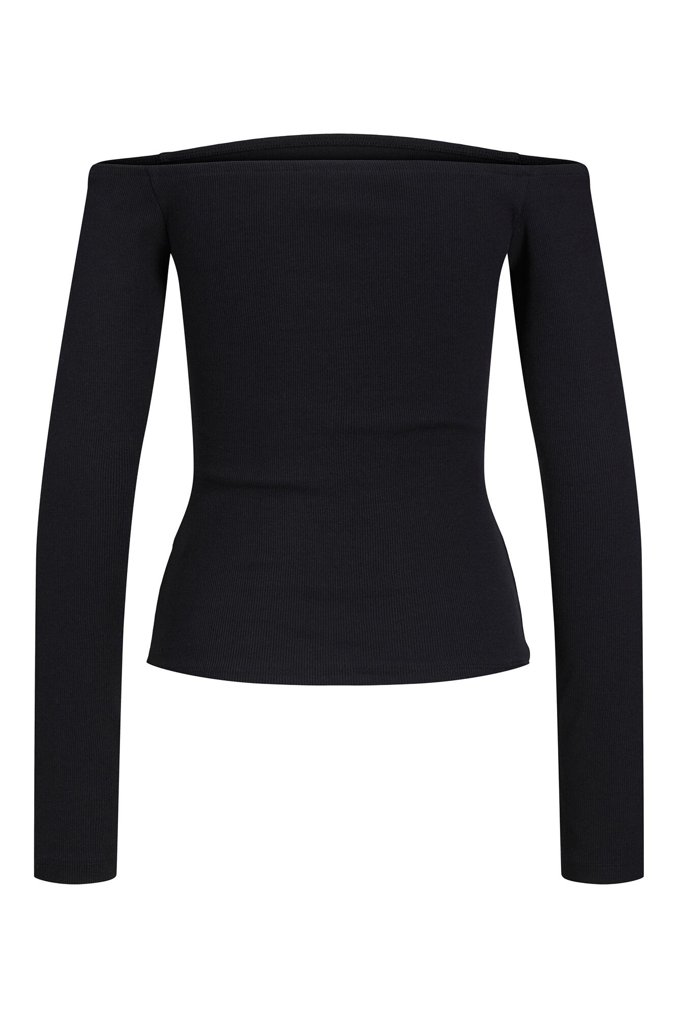 Blusa de manga comprida com decote canoa