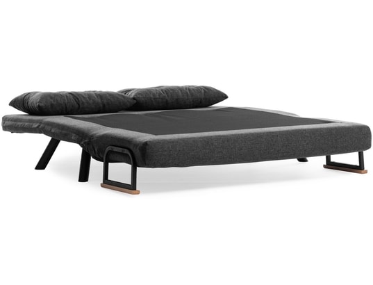 CONCEPT1 - Canapé lit Sando 2 places gris foncé 133 x 78 x h78