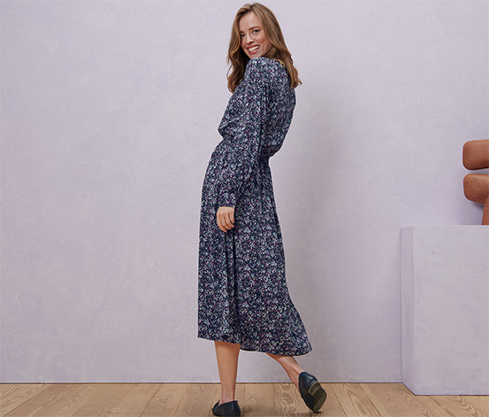 Florales Midi-Kleid