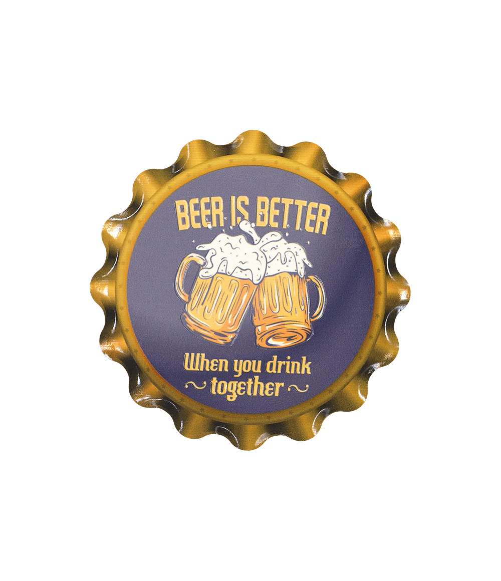 Bruine Onderzetters Beer Is Better 11cm