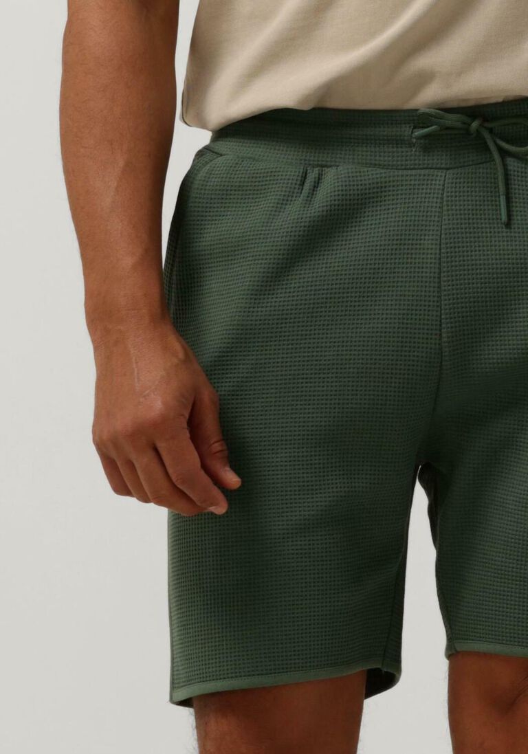 PUREWHITE groene purewhite korte broek shorts with waffle structure