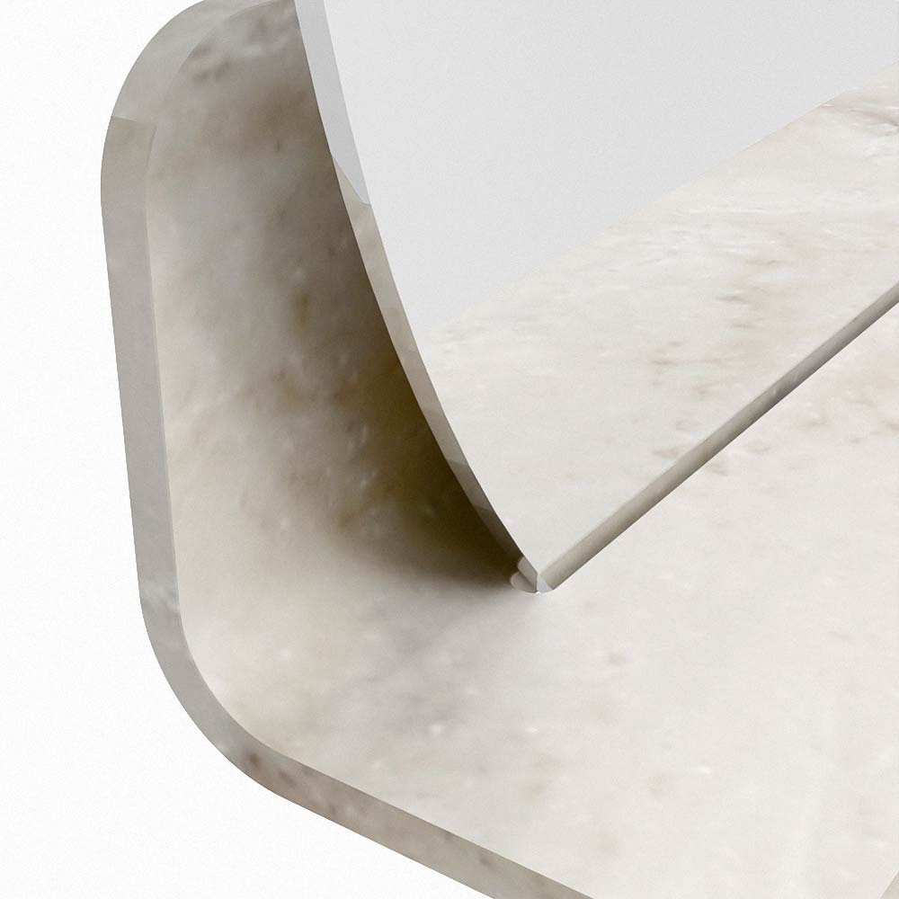 Mondiaz Spot spiegel rond Ø60cm met planchet frappe