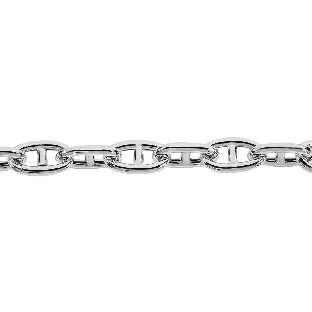 Bracelet Nazima Maille Marine Argent Blanc