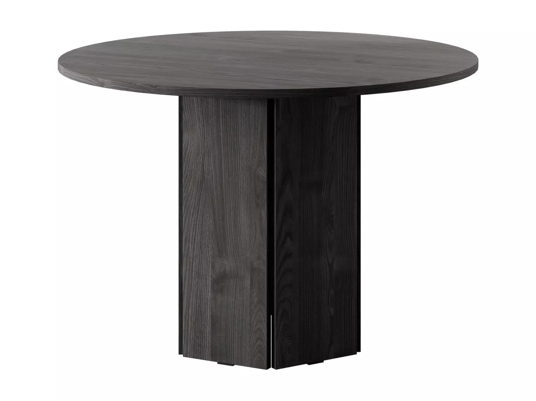 Table ronde - 110 cm - Frêne Portland noir - HEXA