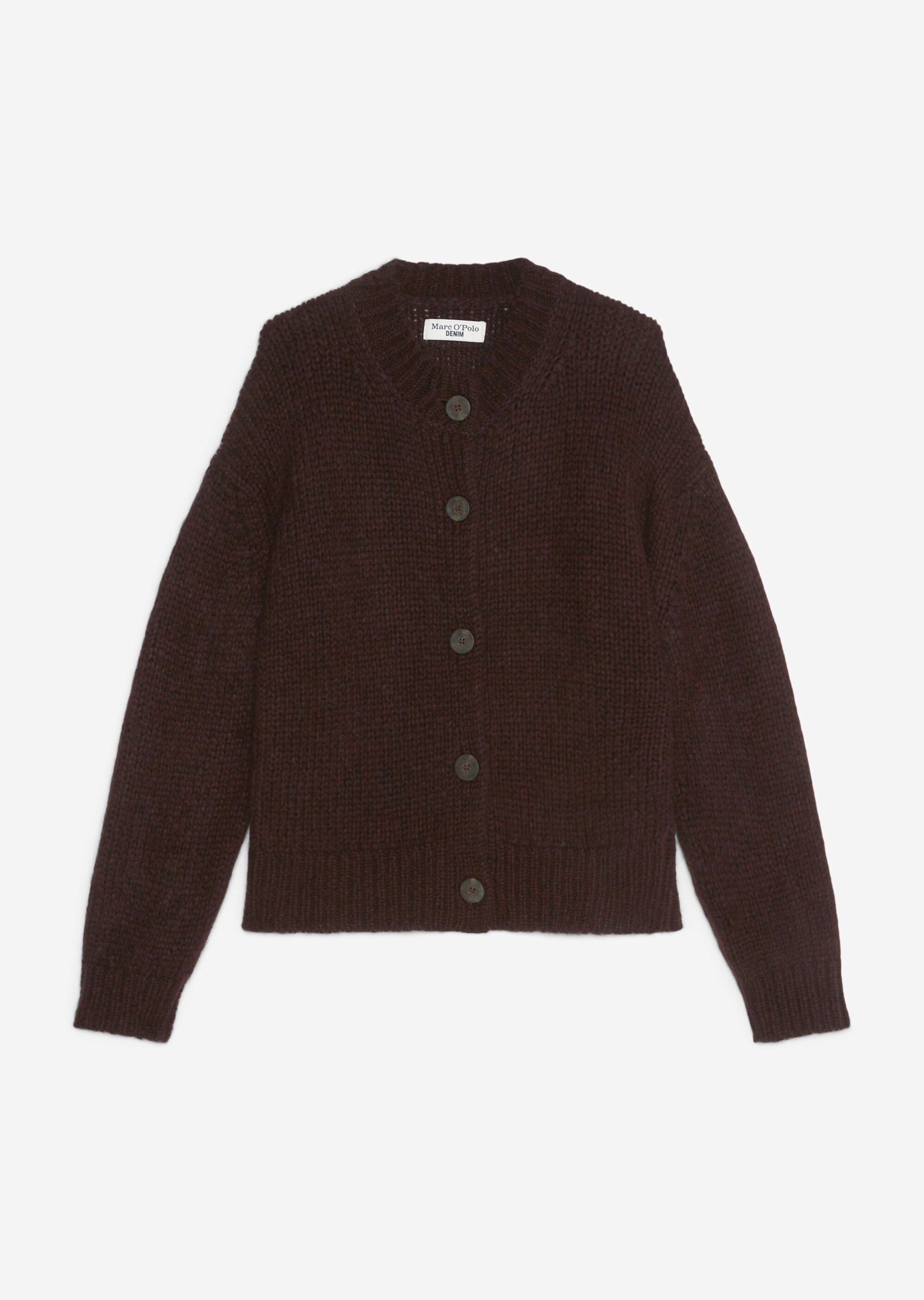 Softer Rundhals-Cardigan cropped aus kuscheligem Garn-Mix