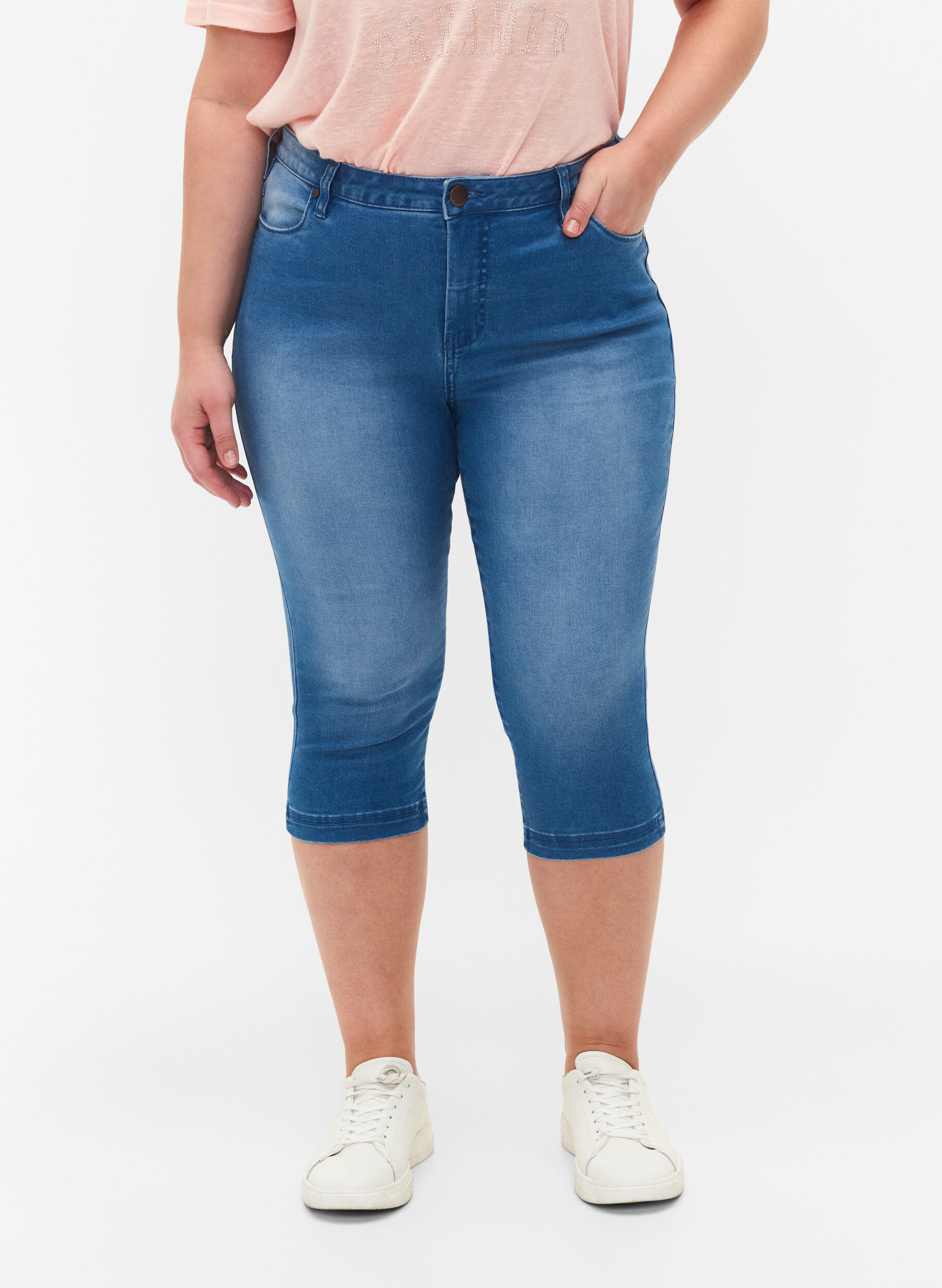 Højtaljede Amy capri jeans med super slim fit