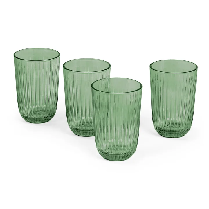 Kähler Design - Hammershøi Trinkglas, 37 cl, grün (4er-Set)