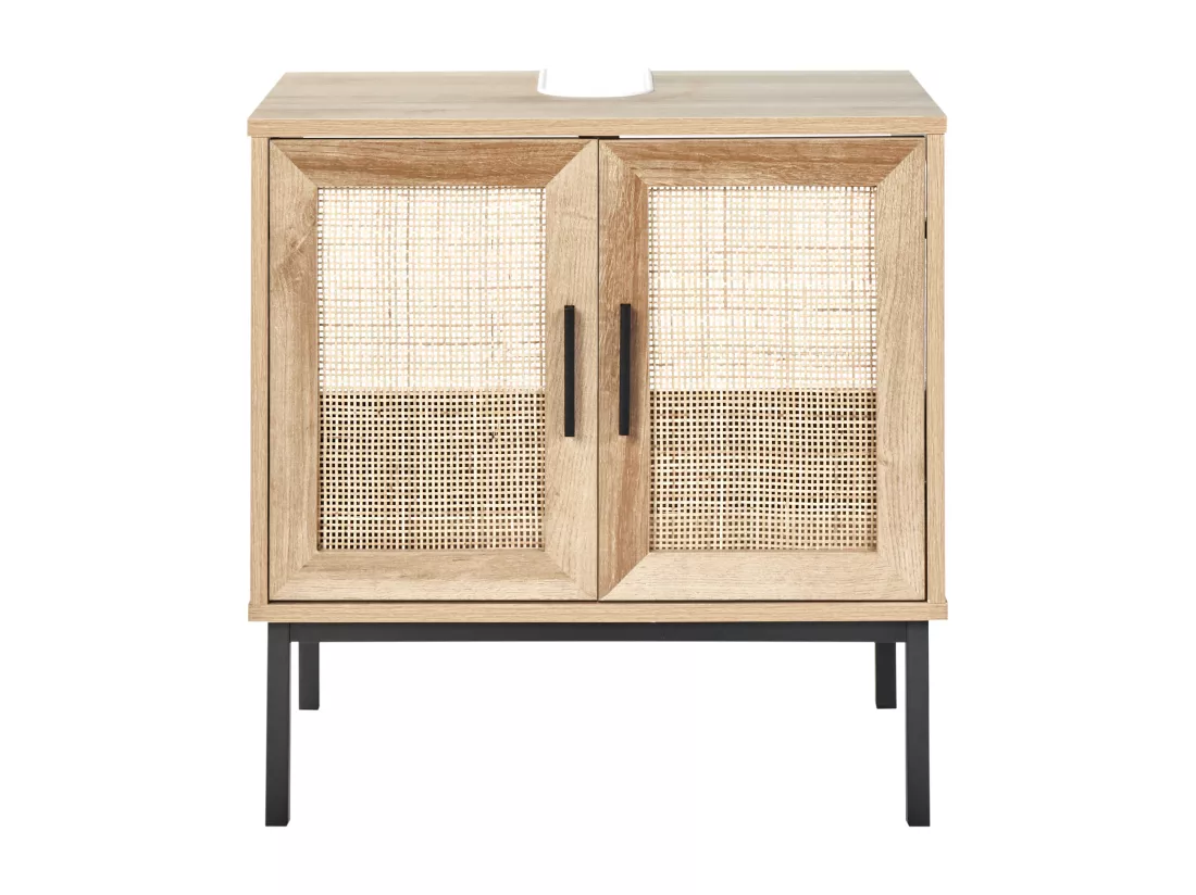 Meuble de salle de bain ROSELL 60 cm 40 cm 60 cm Marron clair