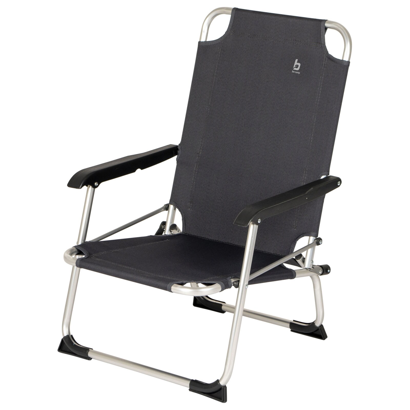 BO-CAMP Alu Strand Stuhl Copa Rio Klappstuhl Camping Angel Garten Sessel Niedrig Farbe: schwarz