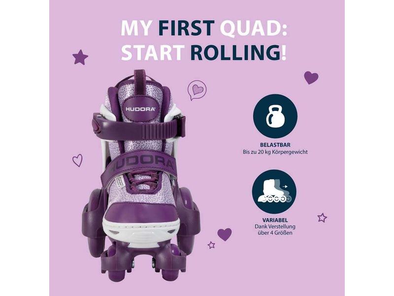 Hudora Inline-Skates My First Quad Lila, 26-29 Rollschuhe für Kinder