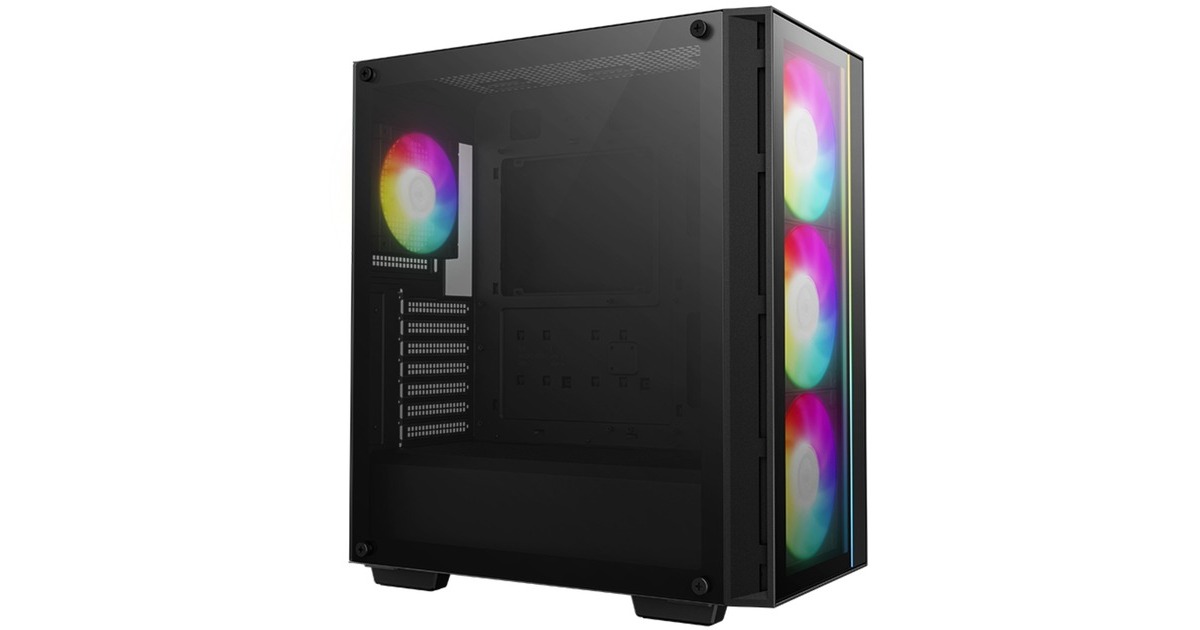 DeepCoolMATREXX 55 V4 C midi tower behuizing  (Zwart | 1x USB-A | 1x USB-C | RGB | Window)
