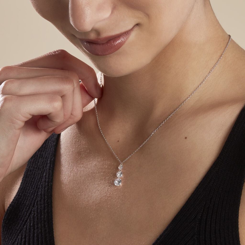 Collier Argent Constantin Argent Blanc Oxyde