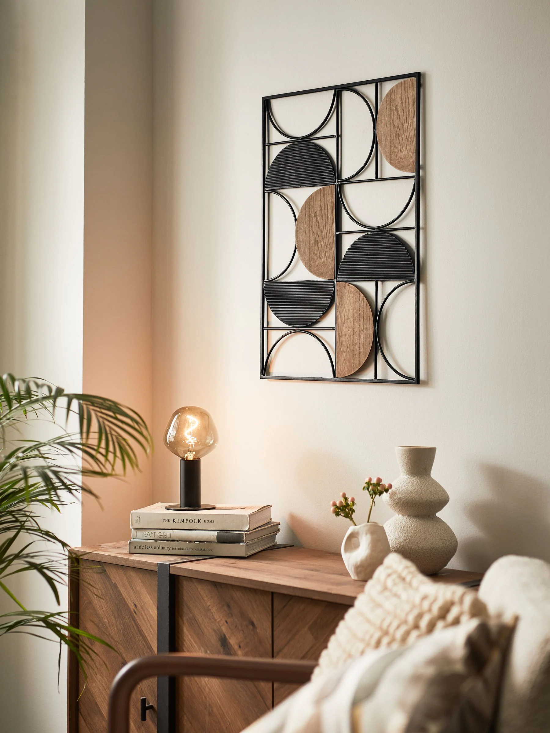 Brons-metalen abstracte kunst voor aan de wand