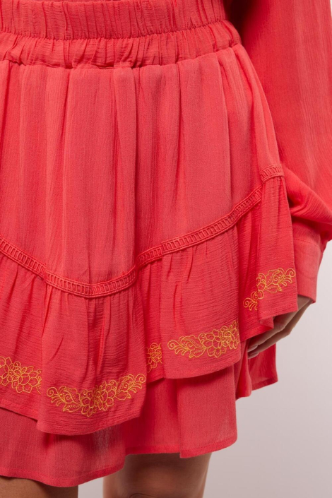 Fluresk roze dames rok