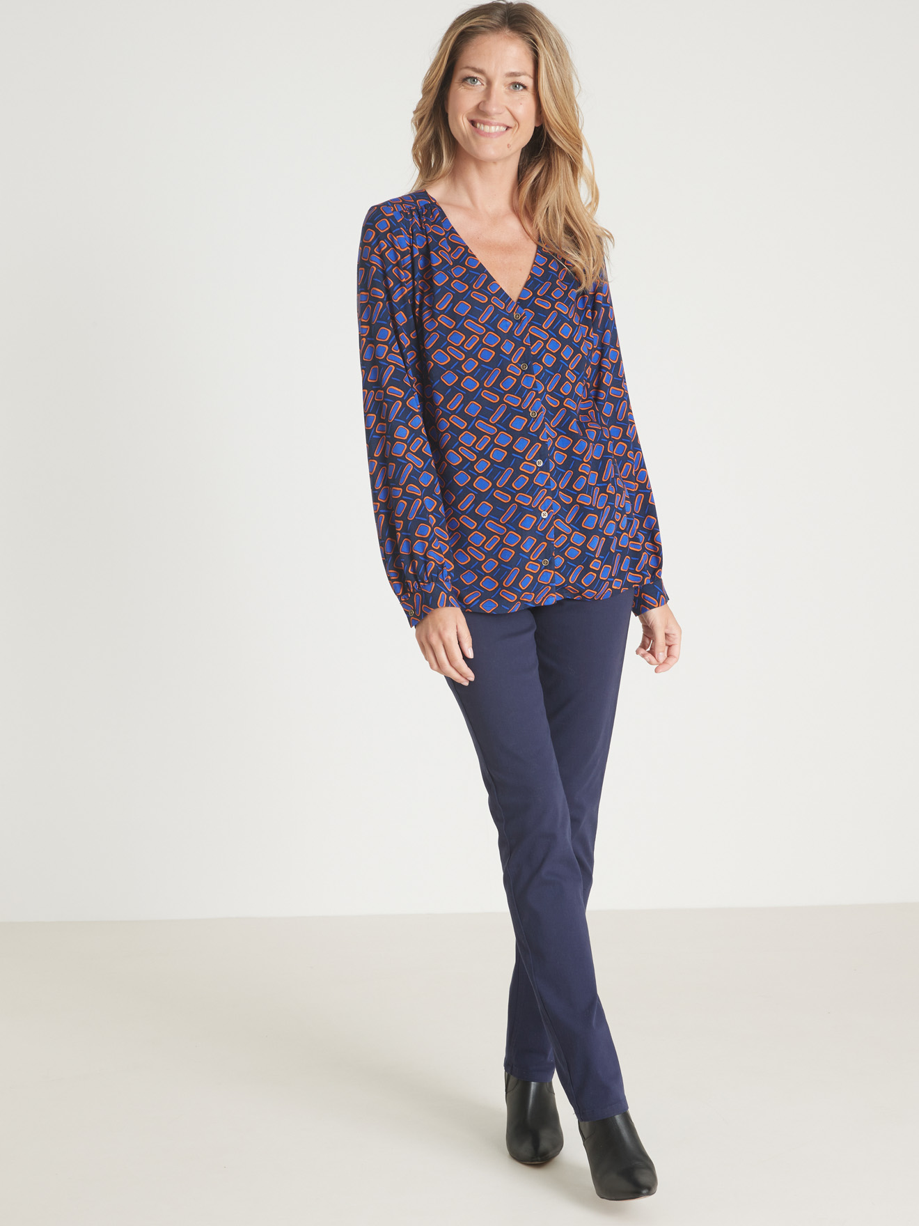 Blouse fluide encolure V