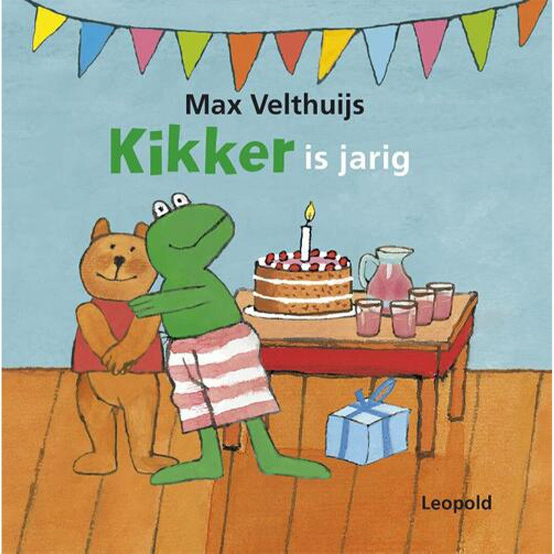 Uitgeverij leopold kartonboek kikker is jarig