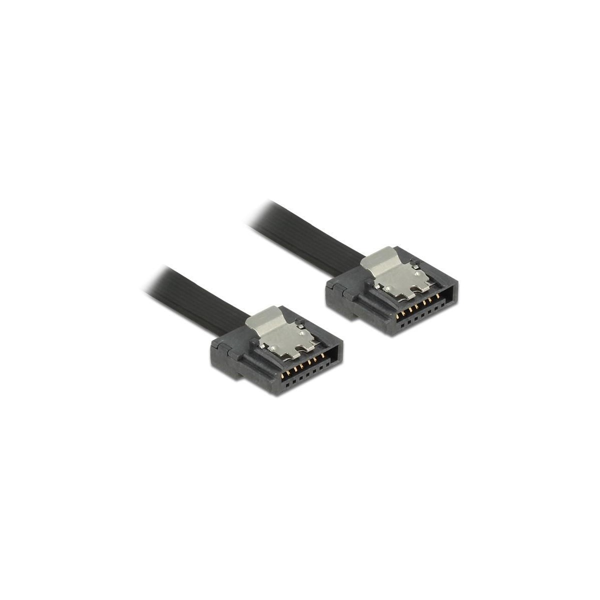 DeLOCK SATA FLEXI kabel, 6Gbps, låseklemmer, 50cm, svart