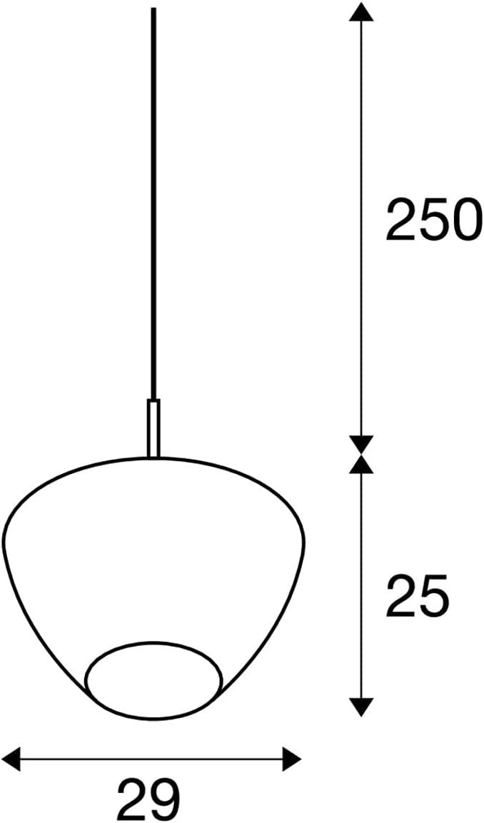 SLV PANTILO Convex 29, Indoor Pendelleuchte E27 Chrom, 1003443, 29 cm ø