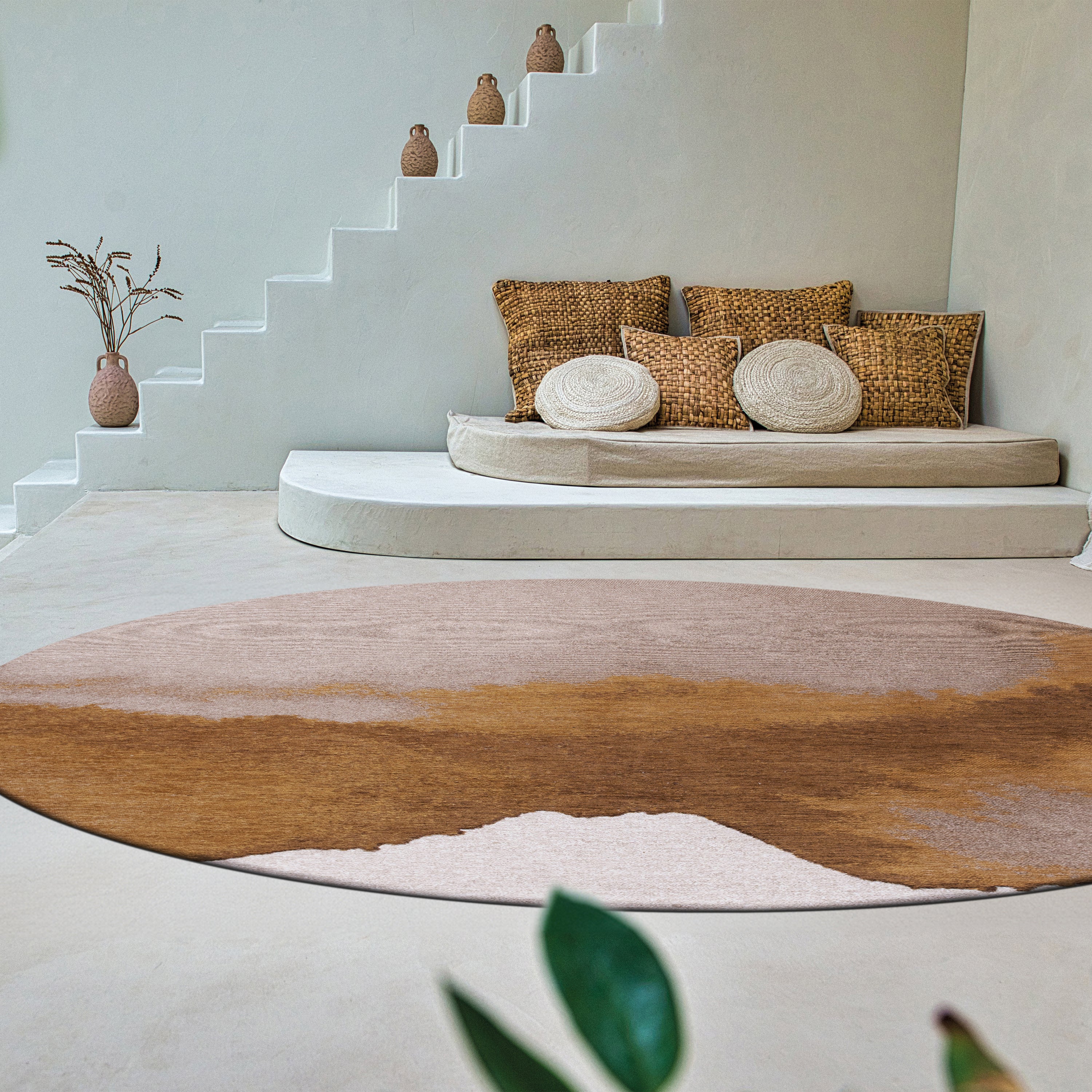 Louis de Poortere Lagoon Vloerkleed Ã 140 cm - Chestnut Meditation