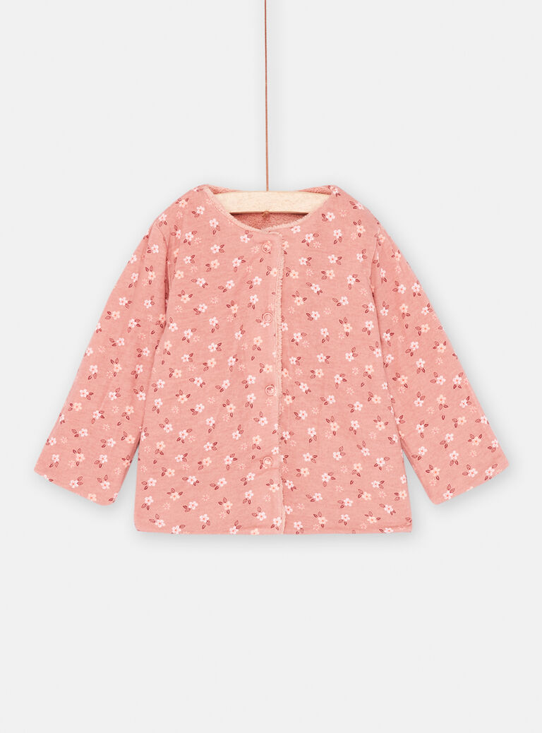 Cardigan litchi en soft boa réversible bébé fille