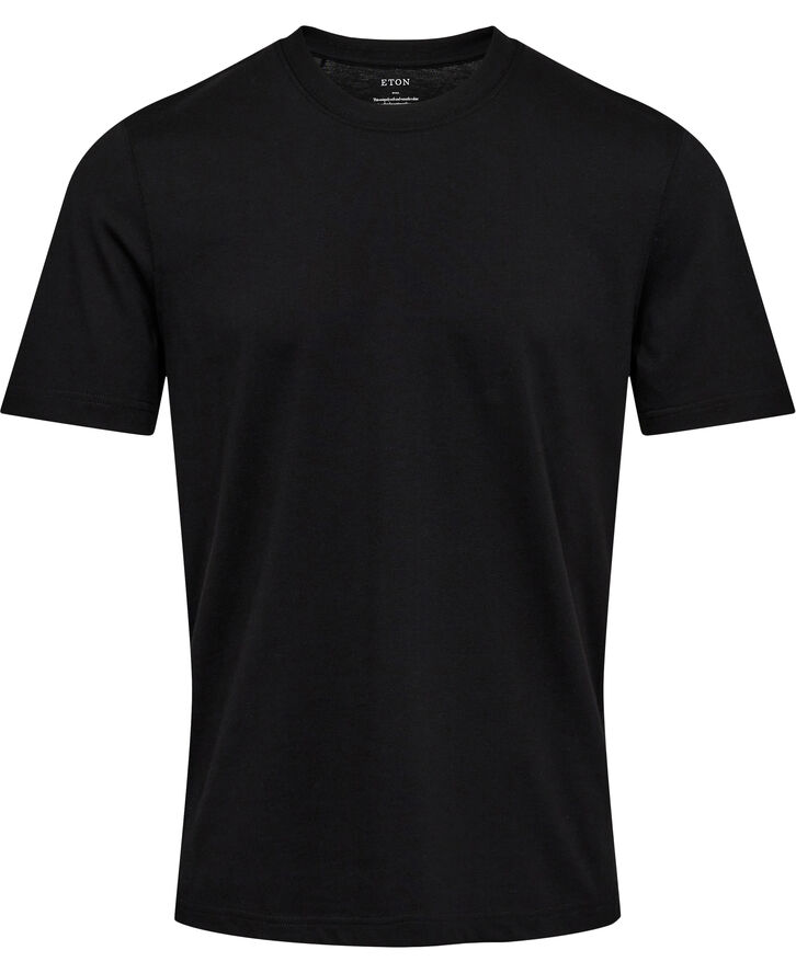 ETON Cotton Single Jersey T-shirt Sort