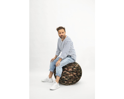 Opblaasbare oefenbal/gymnastiekbal/zitbal, camouflage, Ø 65 cm