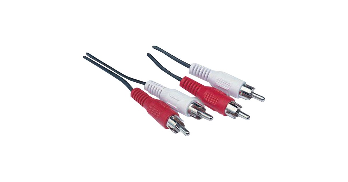 goobay2x Tulp kabel  (Zwart, 10 meter, Stereo)