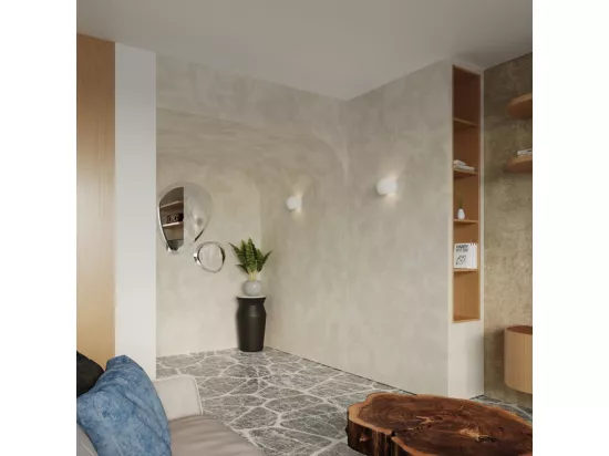 Sollux Applique murale à 1 ampoule en céramique blanche, E27