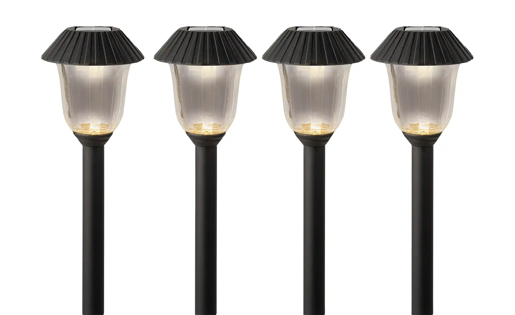 LED Solar-Bodenstäbe, 4er Set