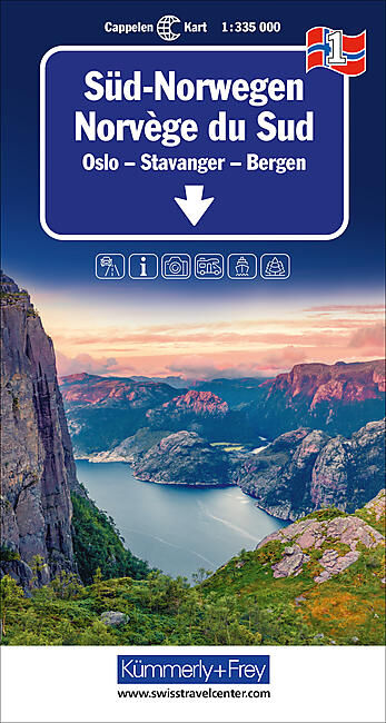 KUMMERLY - 1 NORVEGE DU SUD ECHELLE 1 335 000