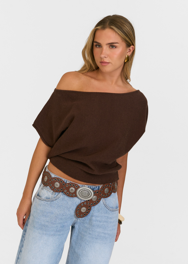 Chloe top choco bruin