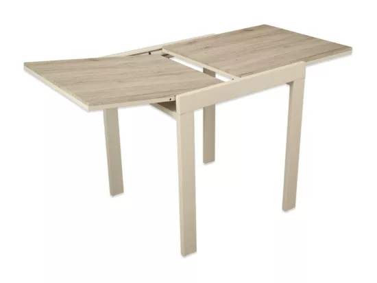 Table de bar de cuisine 70x70 extensible jusqu'à 70x140 cm couleur beige mod. SANREMO par Yelloo