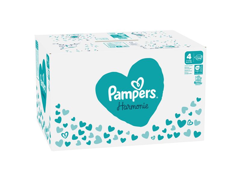 Pampers Windeln Harmonie Maxi Grösse 4 Monatsbox 9-14 kg, 174 Stück